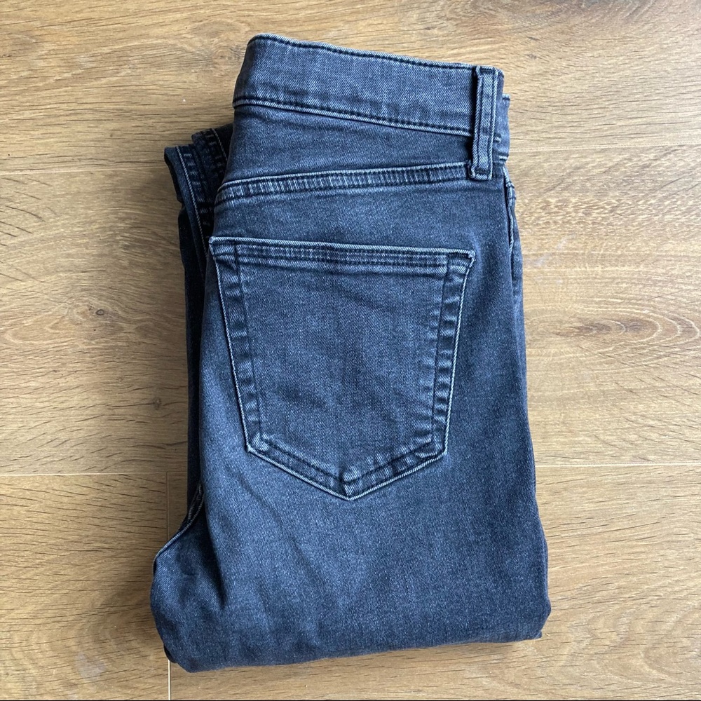 Topshop Tall Grey Jamie Jeans with Distressed Knees - Picture 3 of 3